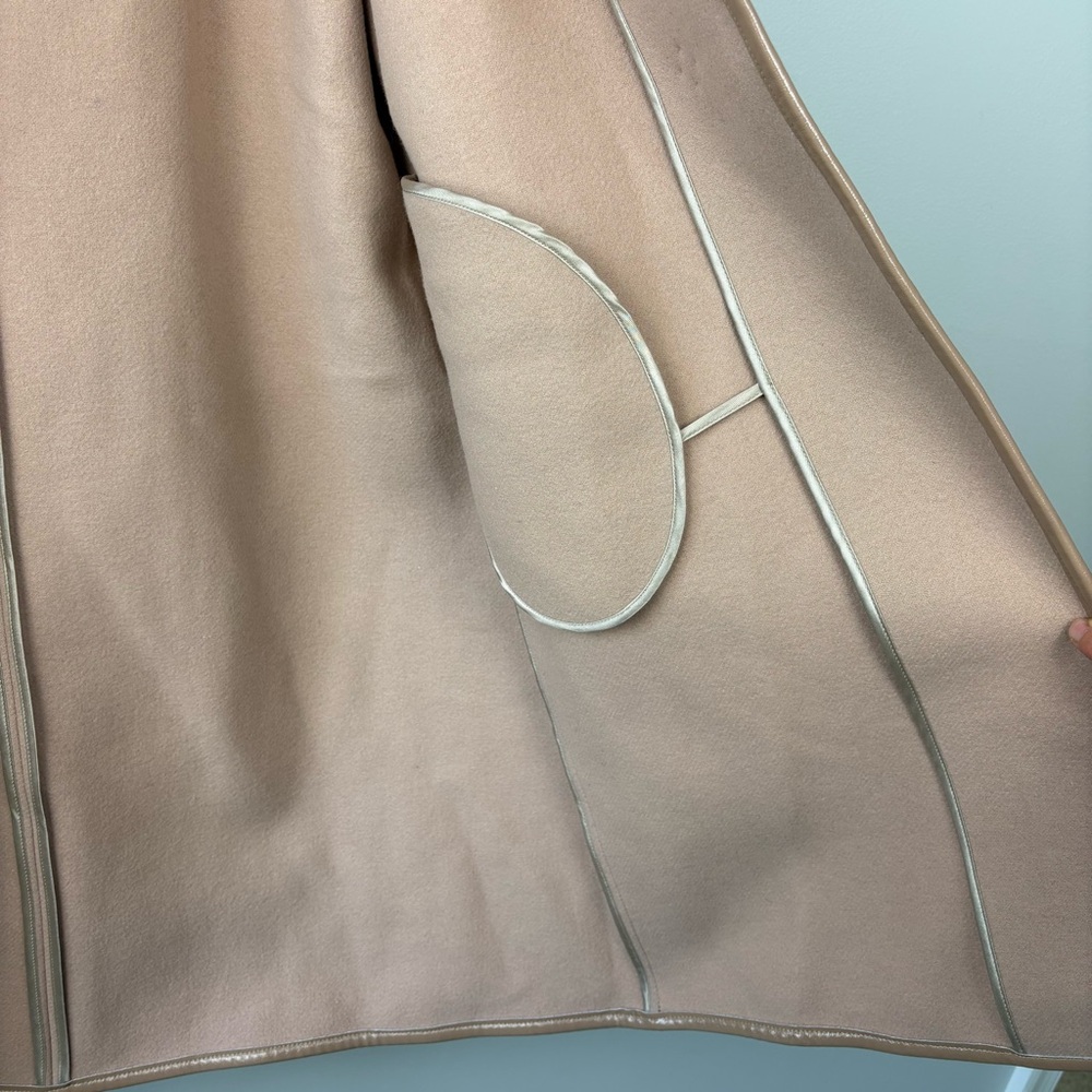 Pinko Wool Blend Coat Blush Pink‎ Womens Sz 2 Tie Waist - Picture 16 of 16
